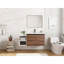 Meuble-lavabo mural 42 po avec lavabo à poser en résine, 1 tablette de rangement, 2 portes à fermeture douce-440827102