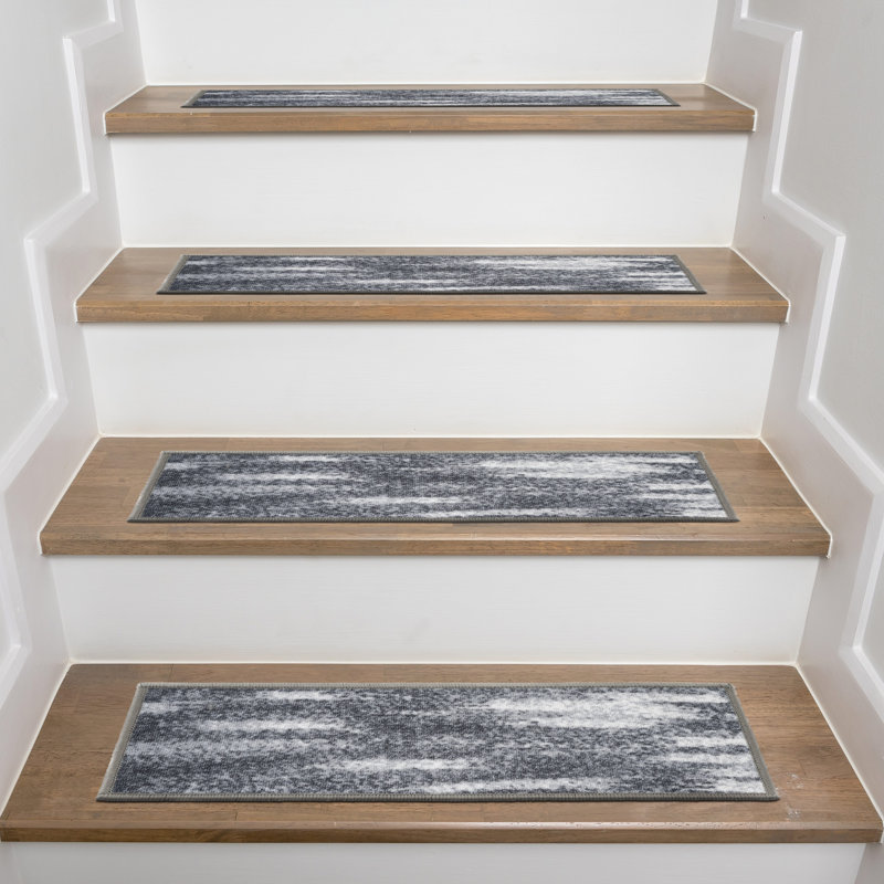 Tapis d'escalier gris antidérapant Clodomira