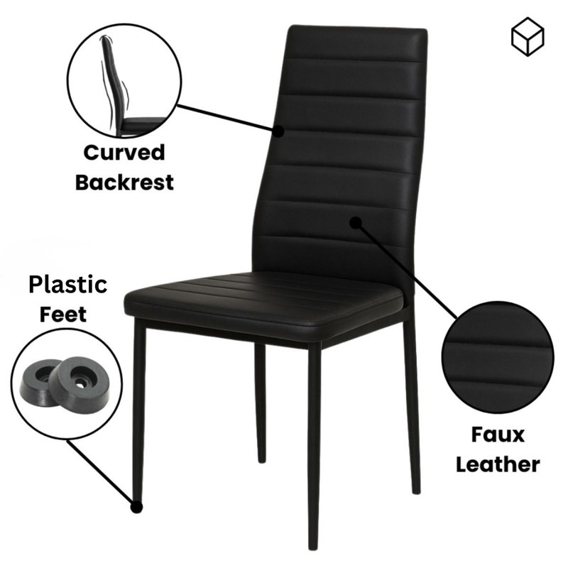 4 - Person Dining Set, Black