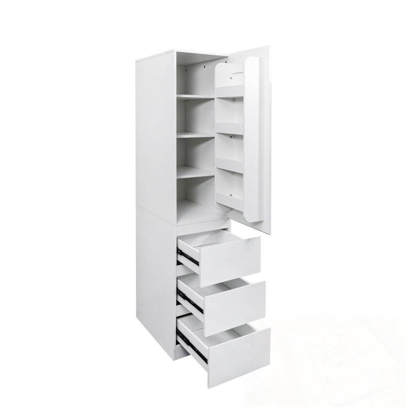 Armoire de rangement pour garde-manger avec portes, tablettes et tiroirs