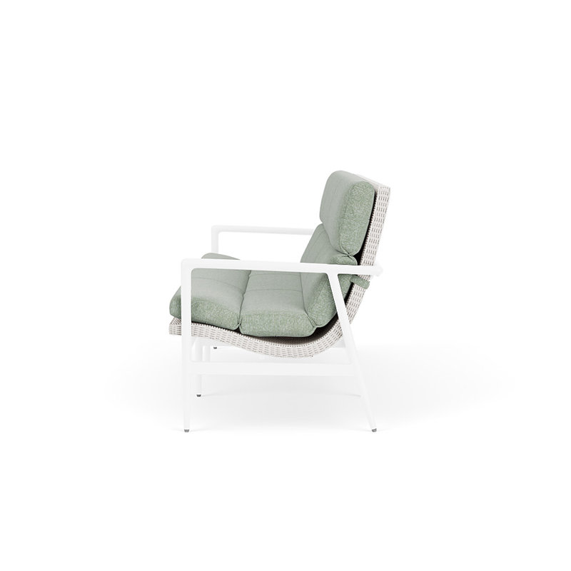 Cascade Outdoor 3 - Seat Patio Sofa, Serene Spa, White