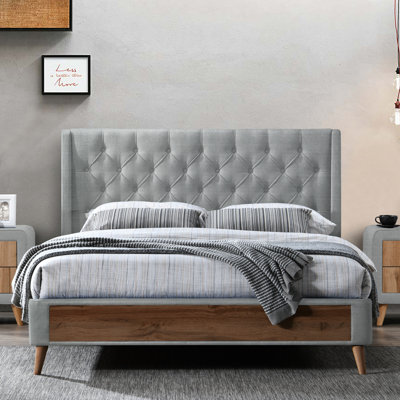 Wahl Upholstered Wingback Storage Bed