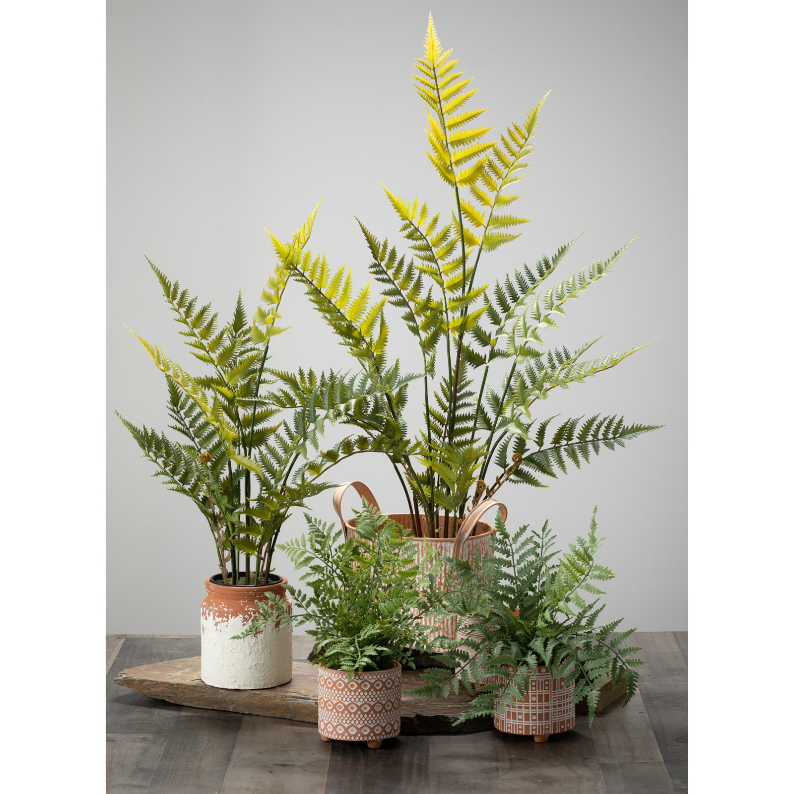 Faux Fern Plant in Pot, 27" H x 16" W x 16" D