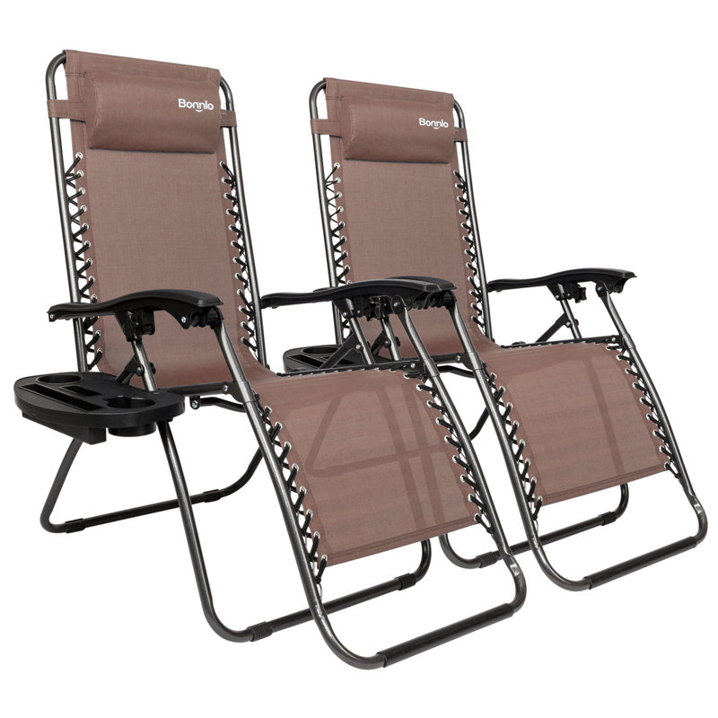 Chaise pliante Zero Gravity, Brun