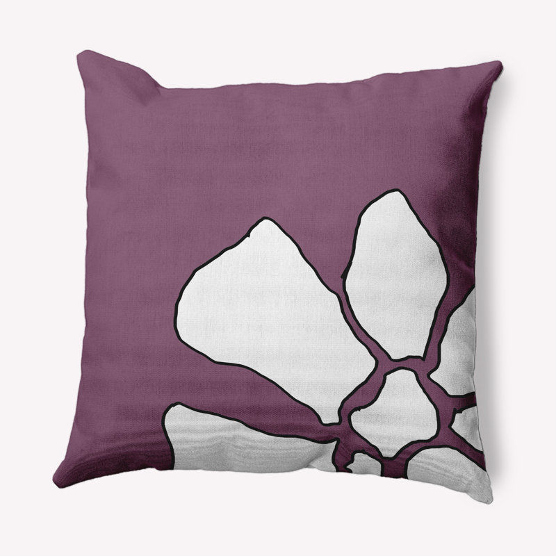 Housse et insert de coussin d'extérieur carré Petal Lines, 18 po x 18 po, Mauve