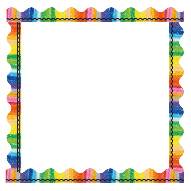 Bordure décorative arc-en-ciel Crayola