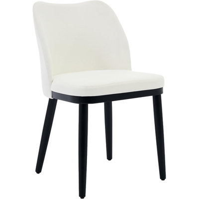 Chaises de salle à manger rembourrées avec siège rembourré et pieds en bois (ensemble de 6)