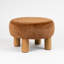 Soft Faux Fur Round Foot Stool-1121095547