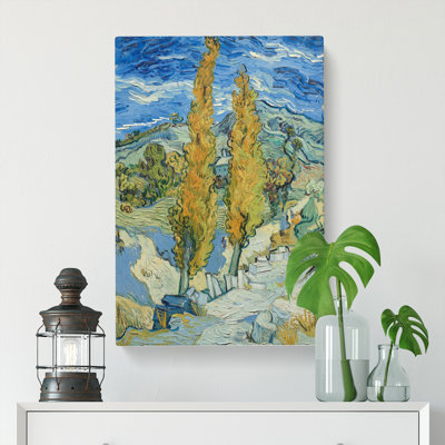 Landscape With Trees by Vincent Van Gogh - Wrapped Canvas