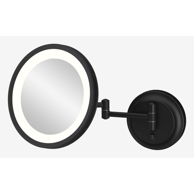 Miroir grossissant lumineux Camrynne, Noir mat