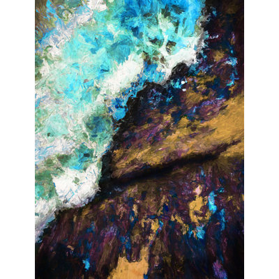 Abstract Shore - Wrapped Canvas Painting
