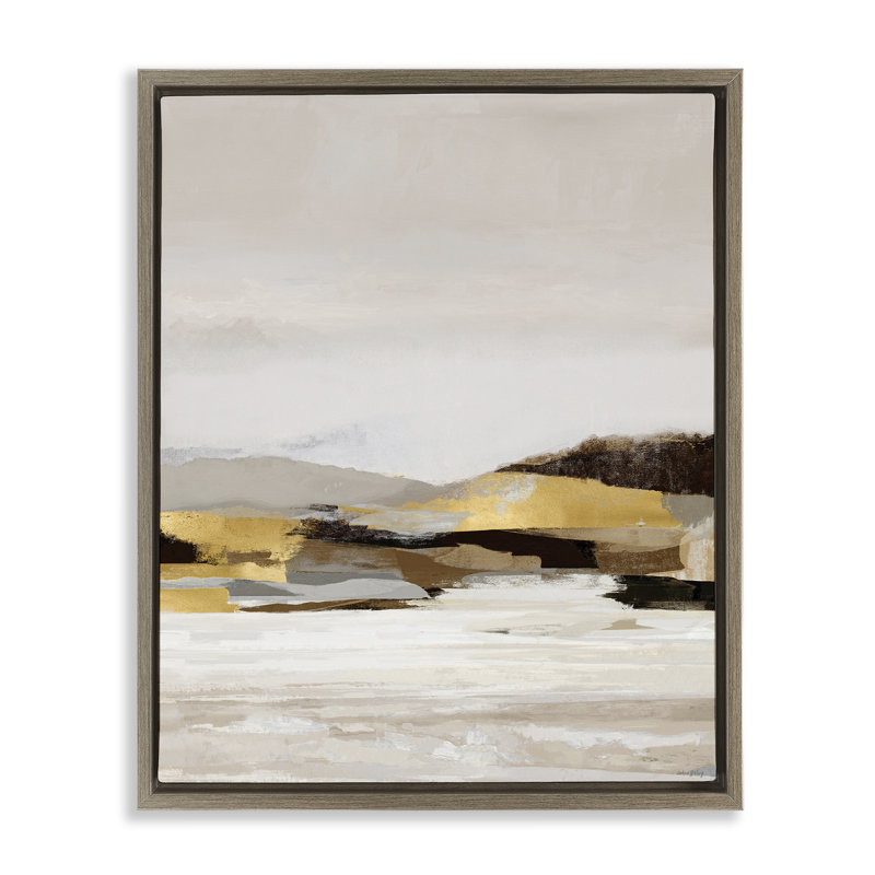 Paysage mural en sourdine avec décor encadré sur toile flottante, design par Amber Sterling, H 31 po x l 25 po