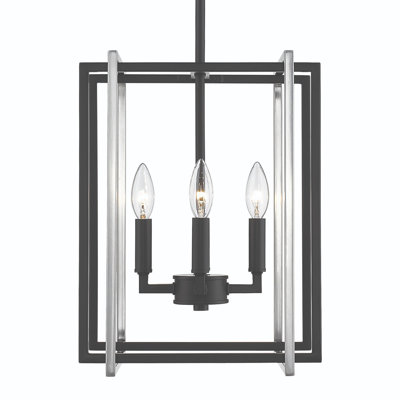 Luminaire suspendu rectangulaire 4 lumières Isiah