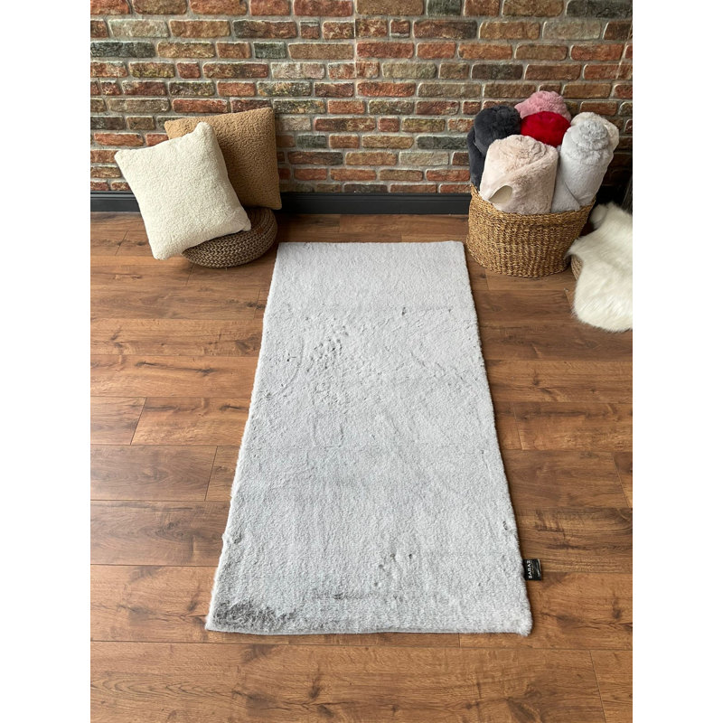 Dobney Antibacterial Area Rug, Grey, 4.9 x 6.6 ft | 100% Polyester, 0.2 in Thick, 600 g/m² | Machine Washable at 86°F | Soft, Durable, Ideal for Living Room & Bedroom, Enhances Comfort and Style