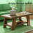 Rustic Tea Table,Spacious Coffee Table,2-Tier Center Table