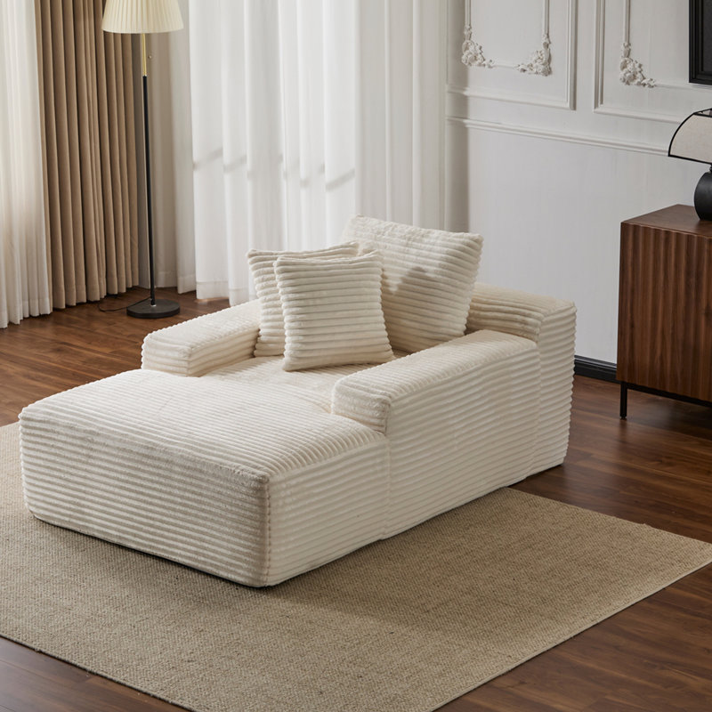 Chaise longue surdimensionnée Cozy Cloud, Blanc