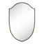 Miroir de salle de bain asymétrique en métal arqué 30 po H x 20 po Faus pour meuble-lavabo, commode, manteau de cheminée ou chambre à coucher-1332063291