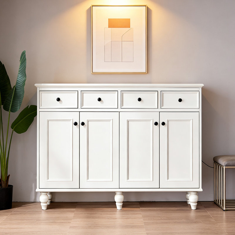 Banc de rangement blanc en bois manufacturé