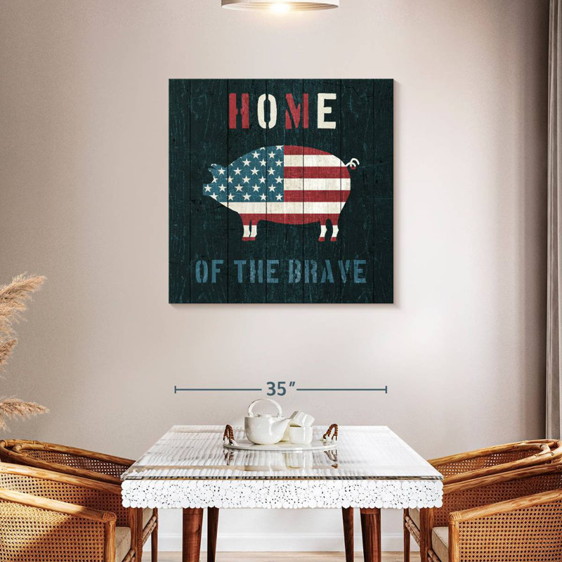 Plaque murale Kema American Farm Pig, H 36 po x l 36 po