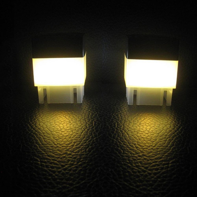 Lampadaire solaire avec 2 modes de couleur, lumières de terrasse et de clôture imperméables pour poteaux en vinyle ou en bois de 4 po x 4 po