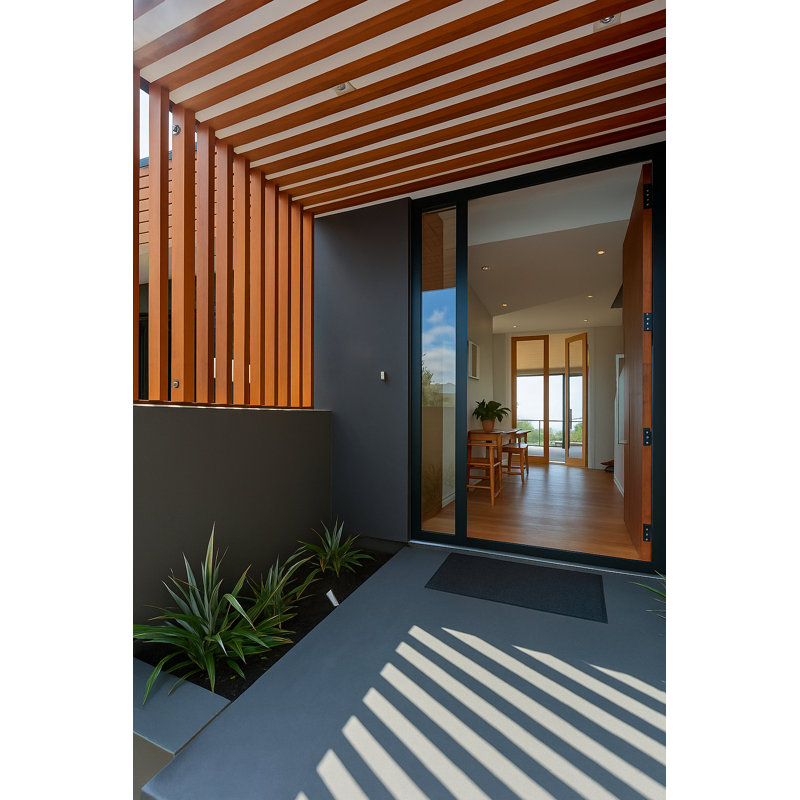 Panneaux à persiennes modernes intérieur / extérieur 107 "x 4" x 2 "avec renfort en acier - Écrans architecturaux d'intimité et de design