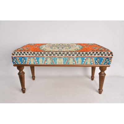 Cotton Upholstered Bench