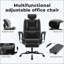 Chaise de bureau ergonomique en similicuir de 200 kg avec support lombaire et dossier haut, chaise de bureau ergonomique avec appui-tête relevable