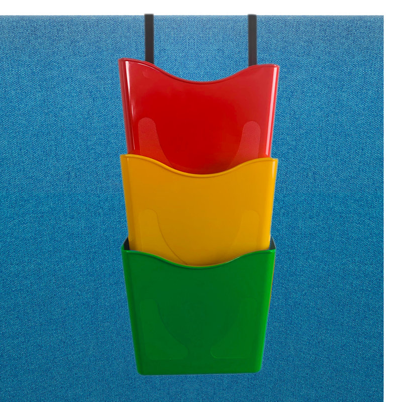 Aurelijus Dakota Fields 66cm H Pamplet Rack, Red/Yellow/Green