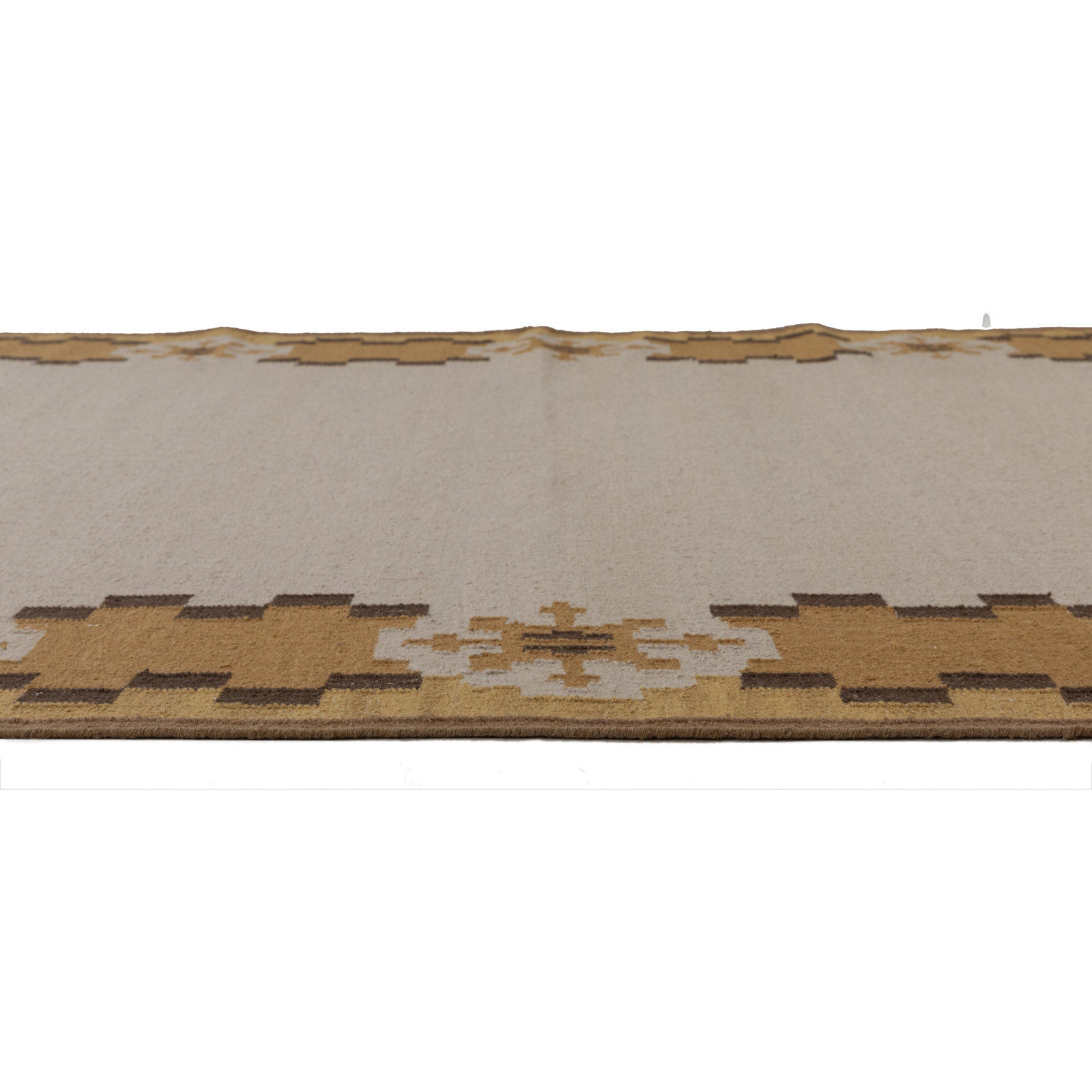 Heidi Flatweave Wool Nordic Scandinavian Rug, Yellow, 5'x8'