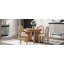 5-Piece Round Dining Table With 16" Middle Leaf & 4 Upholstered Chairs-1340637215