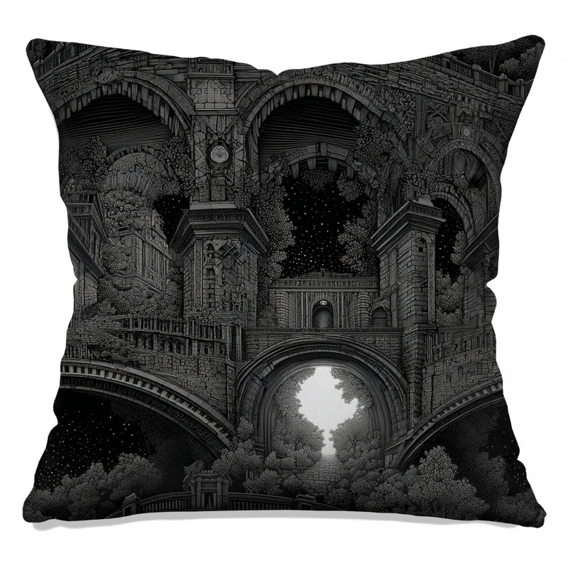 Coussin Architecture, 14 X 14 pouces
