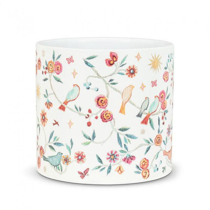Bopha Ceramic Cachepot, 6" H x 6.5" W x 6.5" D