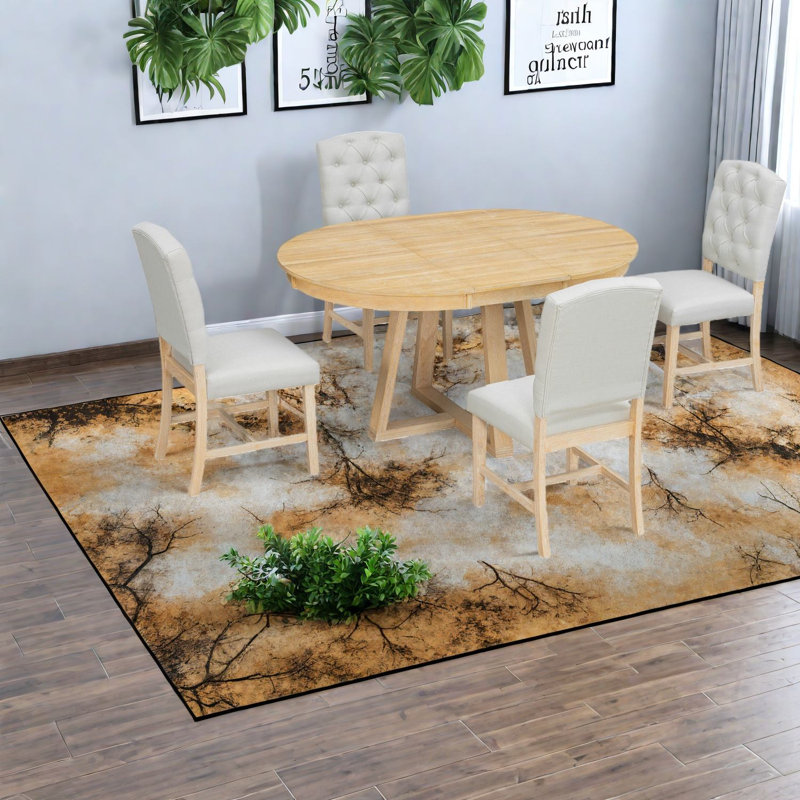 Extendable Wood Dining Table Sets(must Include Both Table And Chair)
