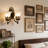 2 - Light Vintage Wall Sconce With Frosted Glass Shade (Bulbs Included)