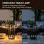Ensemble de 2 lampes de table rechargeables sans fil avec 3 lampes de table d'extérieur à intensité variable et à intensité variable, lampe de bureau à piles résistante à l'eau pour le dîner, le restaurant, la chambre à coucher, le café-126543986