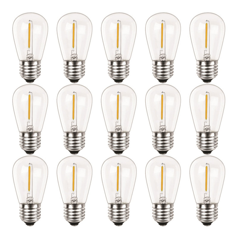1 watt (équivalent à 11 watts), ampoule à intensité variable à intensité variable de 1 watt (2700k)/culot moyen (standard)