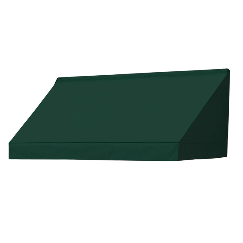 IDM Worldwide 72'' W x 31.5'' H Woven Acrylic Cover Retractable Window Awning, Forest Green