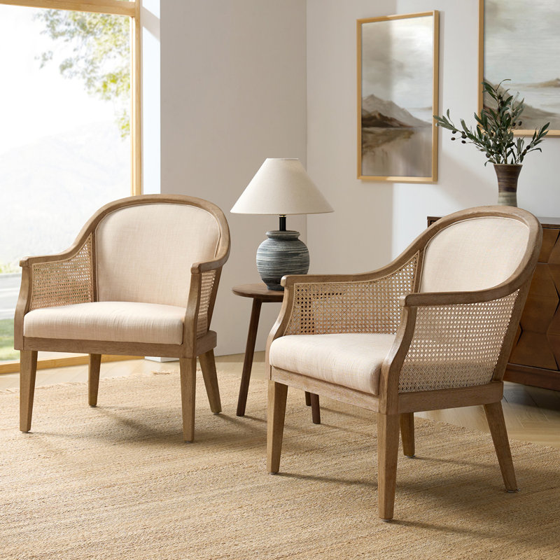Upholstered Armchair, Linen