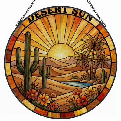 Panneau de vitrail 12 "H Sun Desert