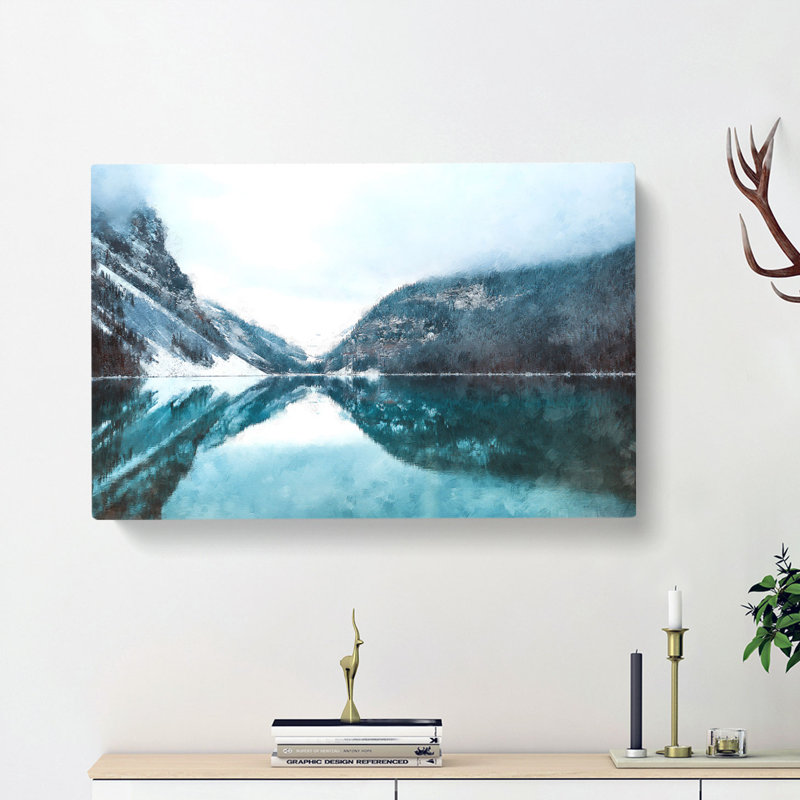 Mountain Range Reflection - Wrapped Canvas, 40cm H x 60cm W x 3cm D