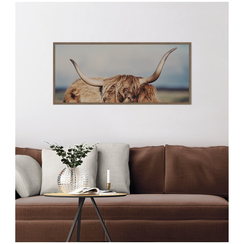Impression sur toile encadrée Highland Cow, Brun