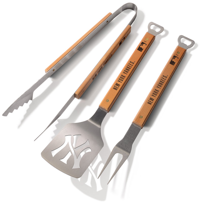 New York Yankees Heavy-Duty Stainless Steel BBQ Tongs Set