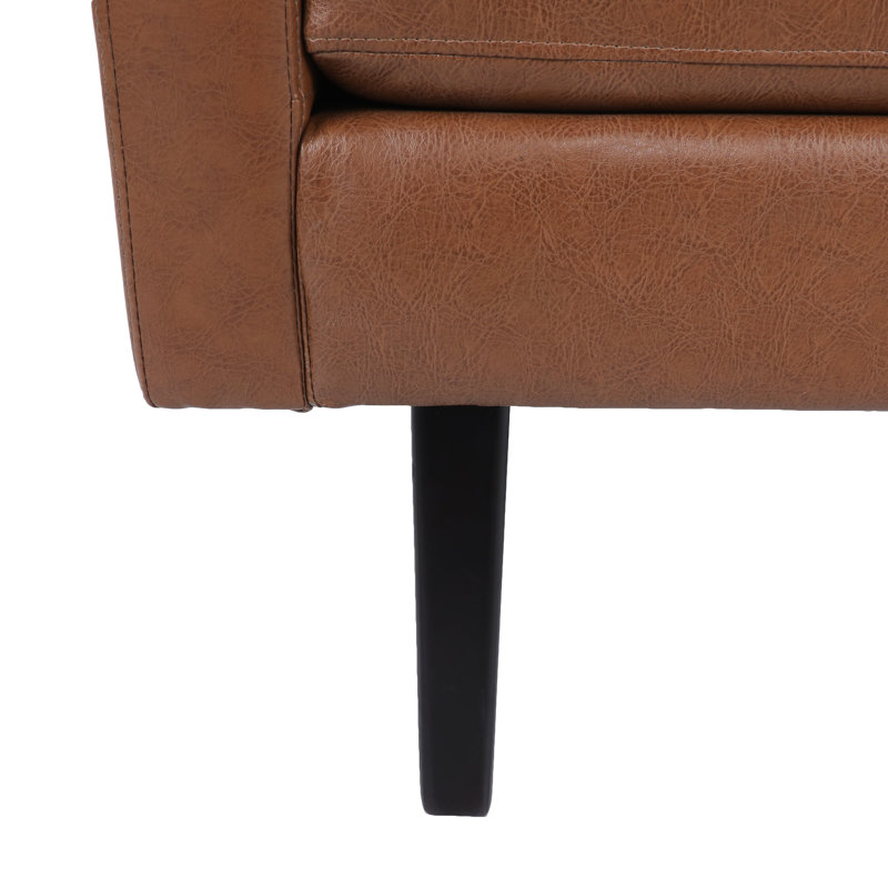 Fauteuil club de 34,75 po Venya, Marron clair