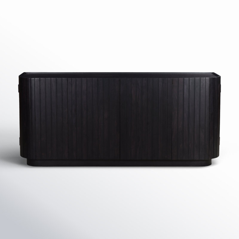 Povera 72'' W Solid Wood Sideboard, Black
