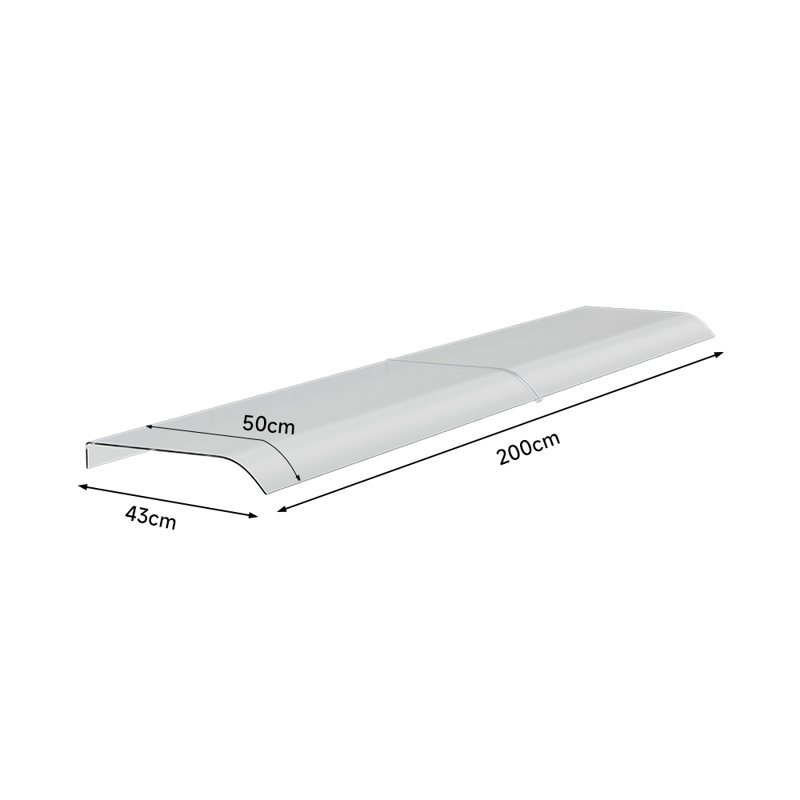 Dakota Fields Plastic Cover Retractable Freestanding Awning, 200cm H x 200cm W x 43cm D