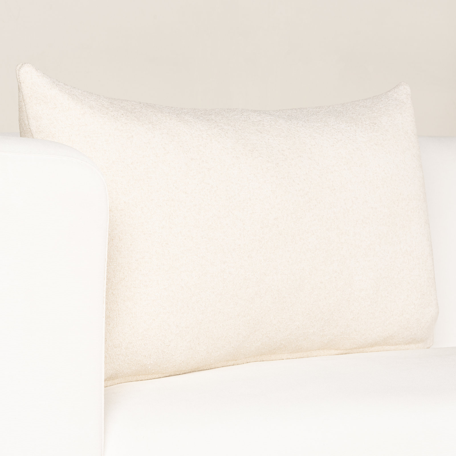 Cascade Textured Accent Pillow, Cream, Polyester, Rectangle 12"H x 21"W