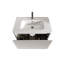 Meuble-lavabo suspendu de 76 cm (30 po) avec lavabo en surface solide blanche, armoire murale rayée blanc doux, lavabo monobloc, meuble-lavabo moderne préassemblé, bonde non incluse-244995425