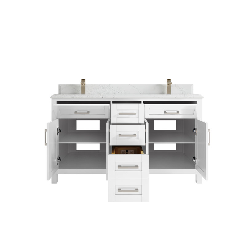 Ensemble de meuble-lavabo double 60 po, Empira