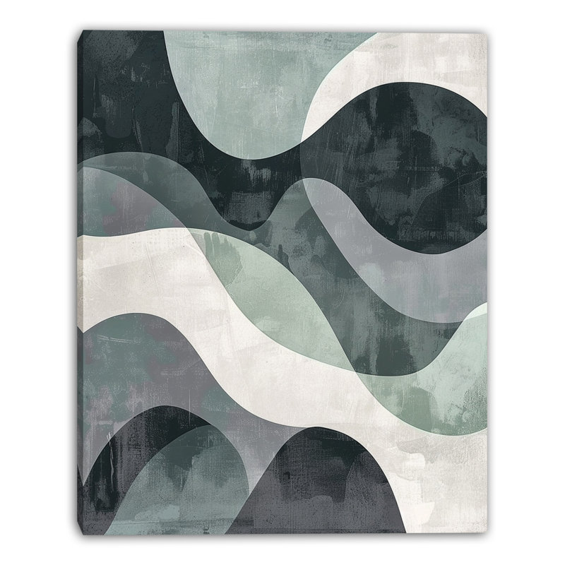 «Deep Contrast Horizon», art abstrait moderne sur toile tendue, H 24 po x l 16 po x P 1,5 po