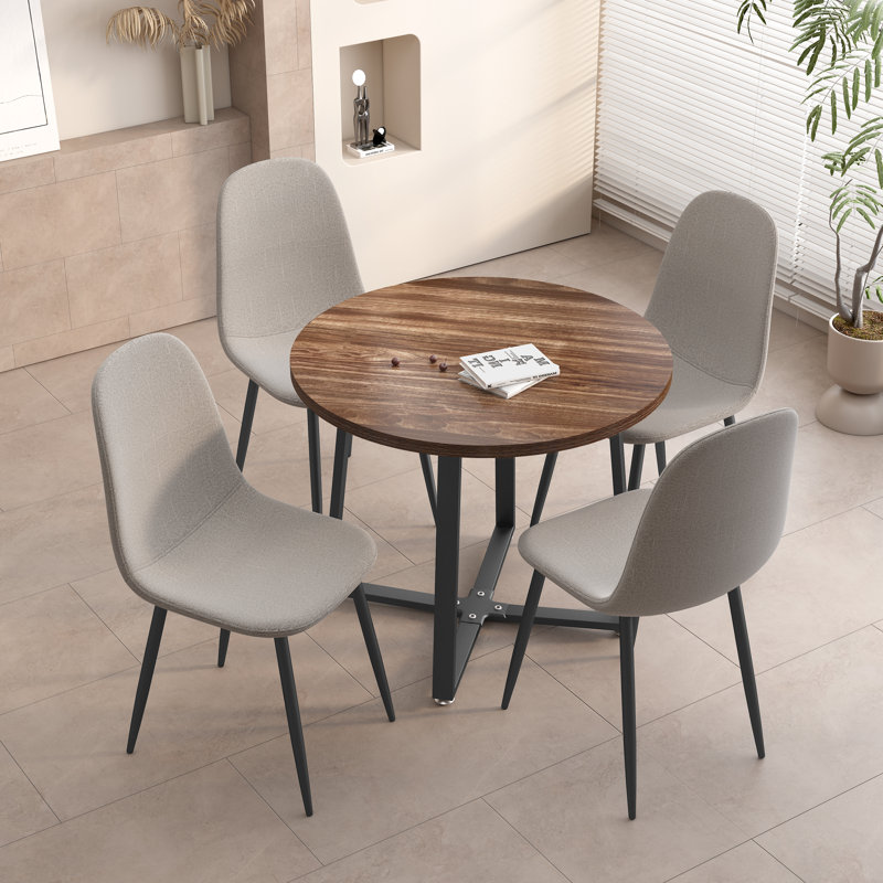 Kortana 17.3'' H Fabric Side Chair, Light Gray